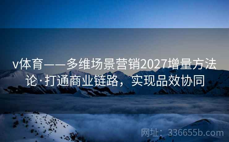 v体育——多维场景营销2027增量方法论·打通商业链路，实现品效协同